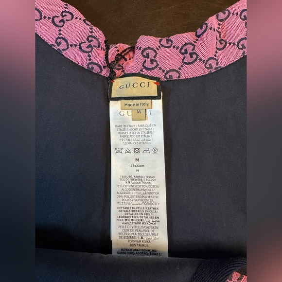 New Authentic Gucci Pink GG Logo Dog Trench Coat - Picture 12 of 16